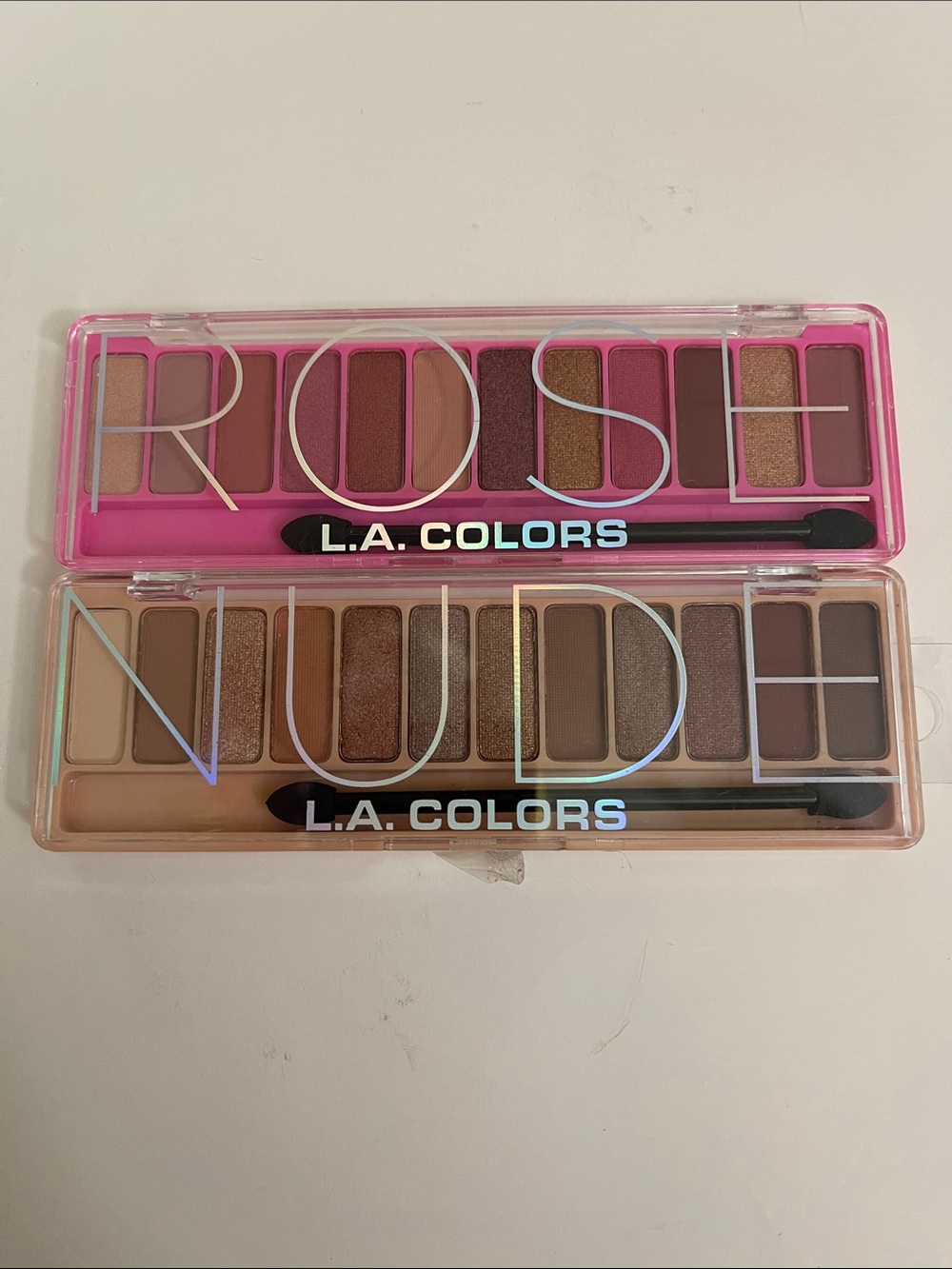 L.A. COLORS Rose & Nude Eyeshadow Palette Duo - Pink and Neutral Shades